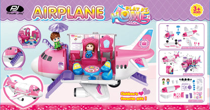 Power Joy Playhome Airplane Playset With 2 Dolls