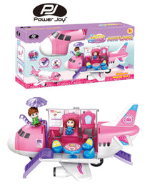 Power Joy Playhome Airplane Playset With 2 Dolls