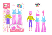 Power Joy Everyday Toy Fashion Doll Snap On 7pieces