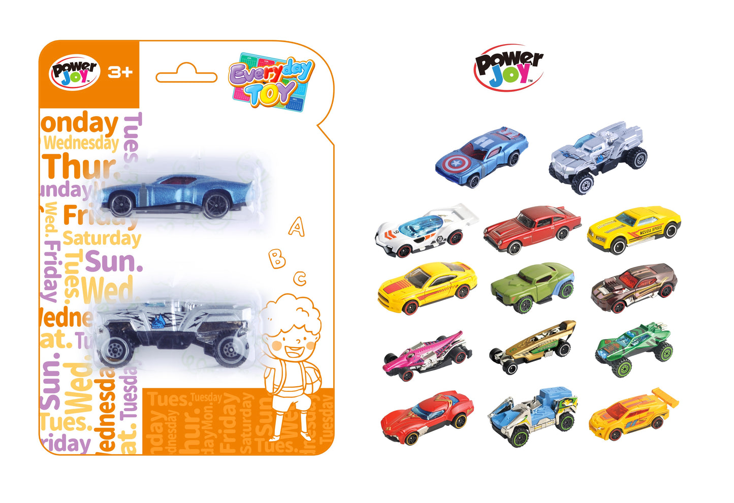 Power Joy Everyday Toy Alloy Car 2pieces