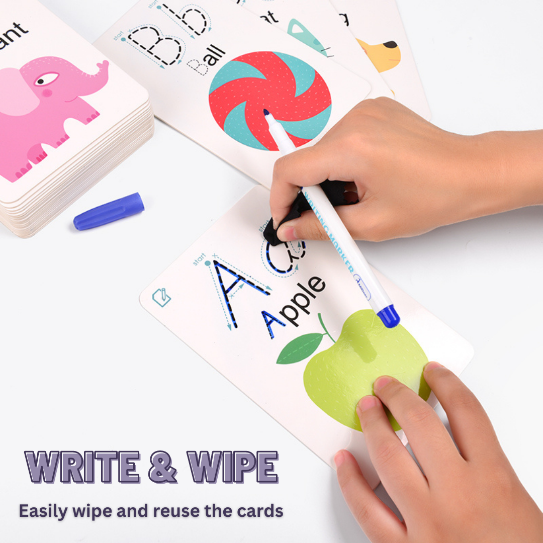 52 Write & Wipe Cards – ABC & 123