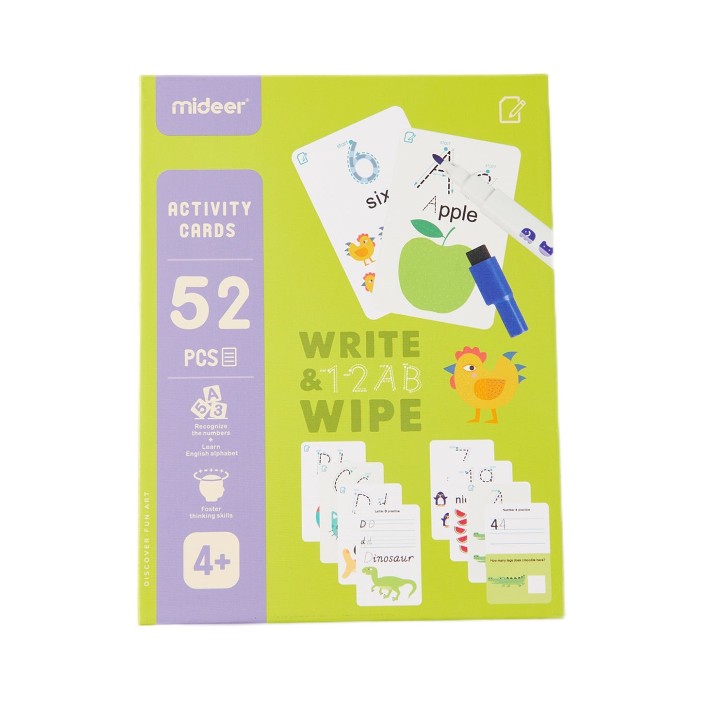 52 Write & Wipe Cards – ABC & 123