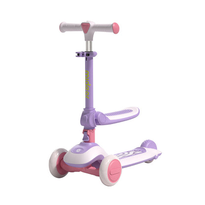 2-in-1 Foldable Scooter - Galaxy Purple