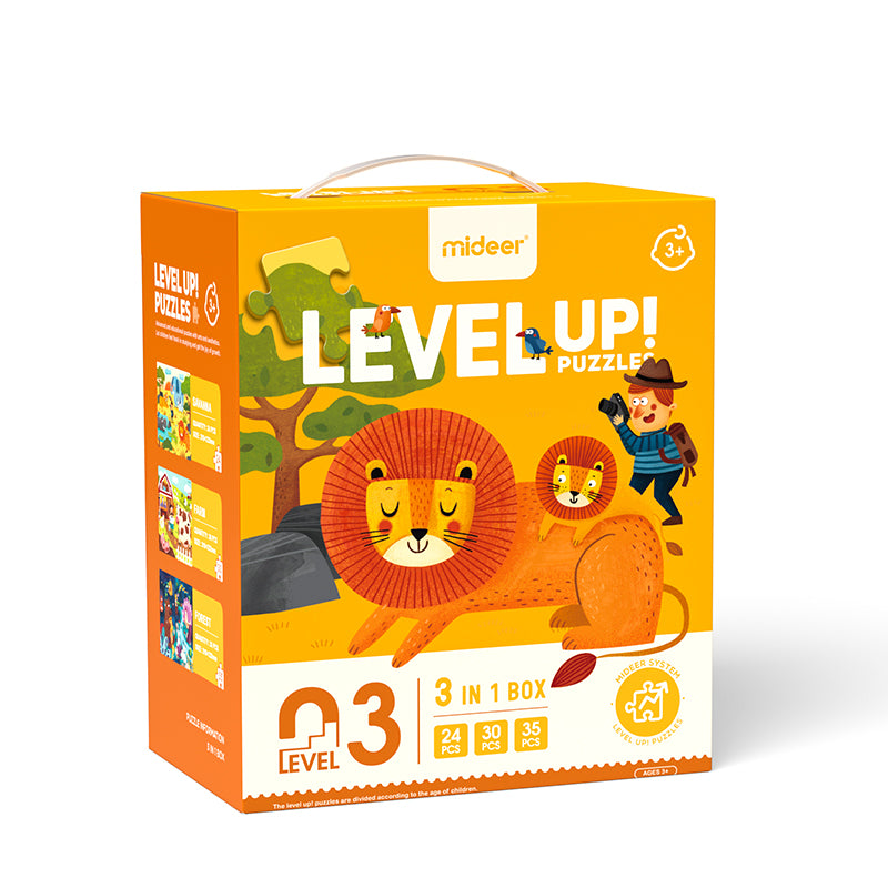 3-in-1 Level Up Puzzles Animals - Level 3