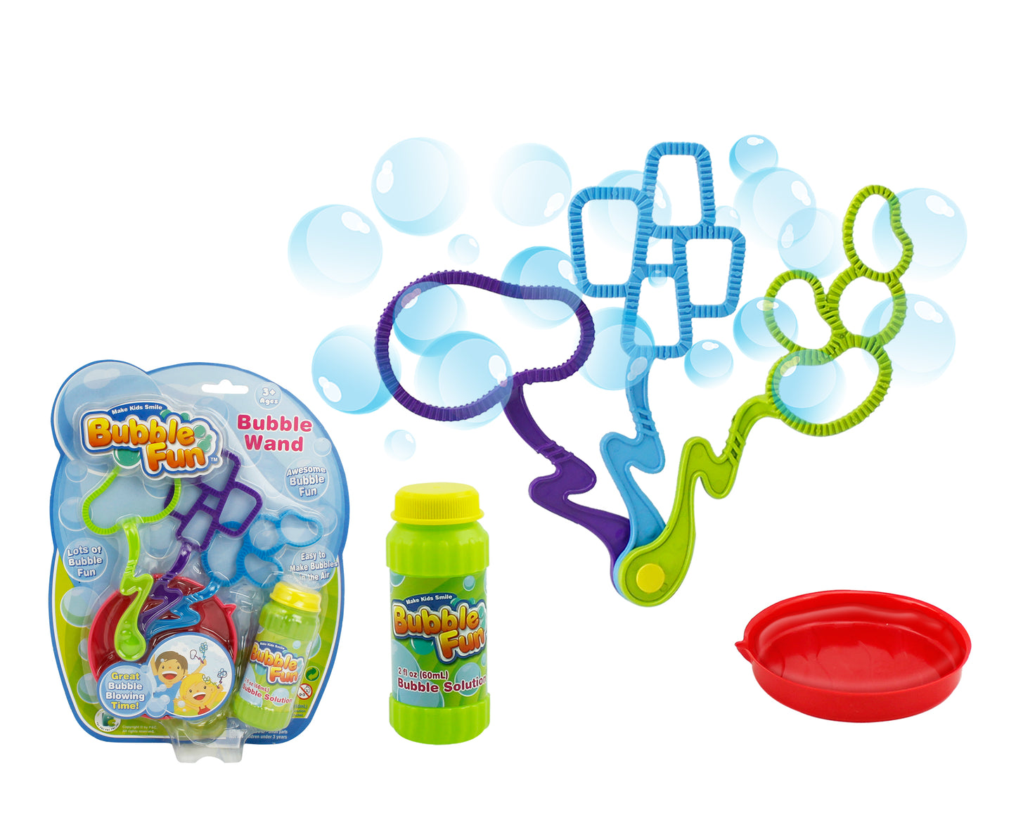 Power Joy Bubble Fun Bubble Wand Set with 2ounce Bubble Solution