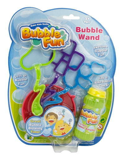 Power Joy Bubble Fun Bubble Wand Set with 2ounce Bubble Solution