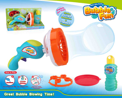 Power Joy Bubble Jumbo Gun 2-in-1 With 8ounce  Bubble Solution, Battery Operated