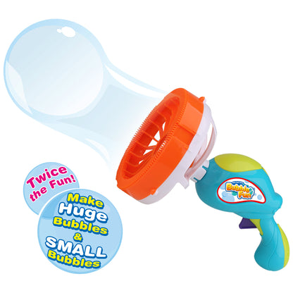 Power Joy Bubble Jumbo Gun 2-in-1 With 8ounce  Bubble Solution, Battery Operated