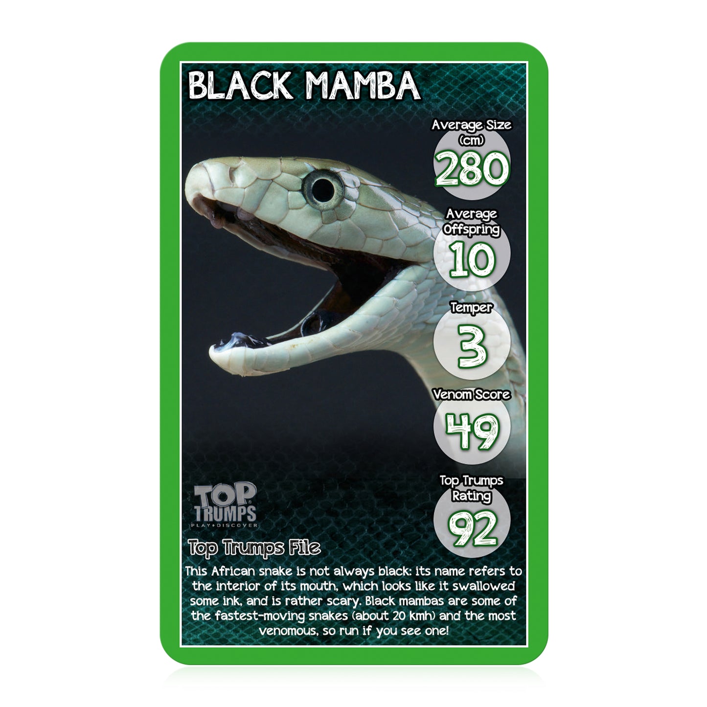 Toptrumps Snakes Card