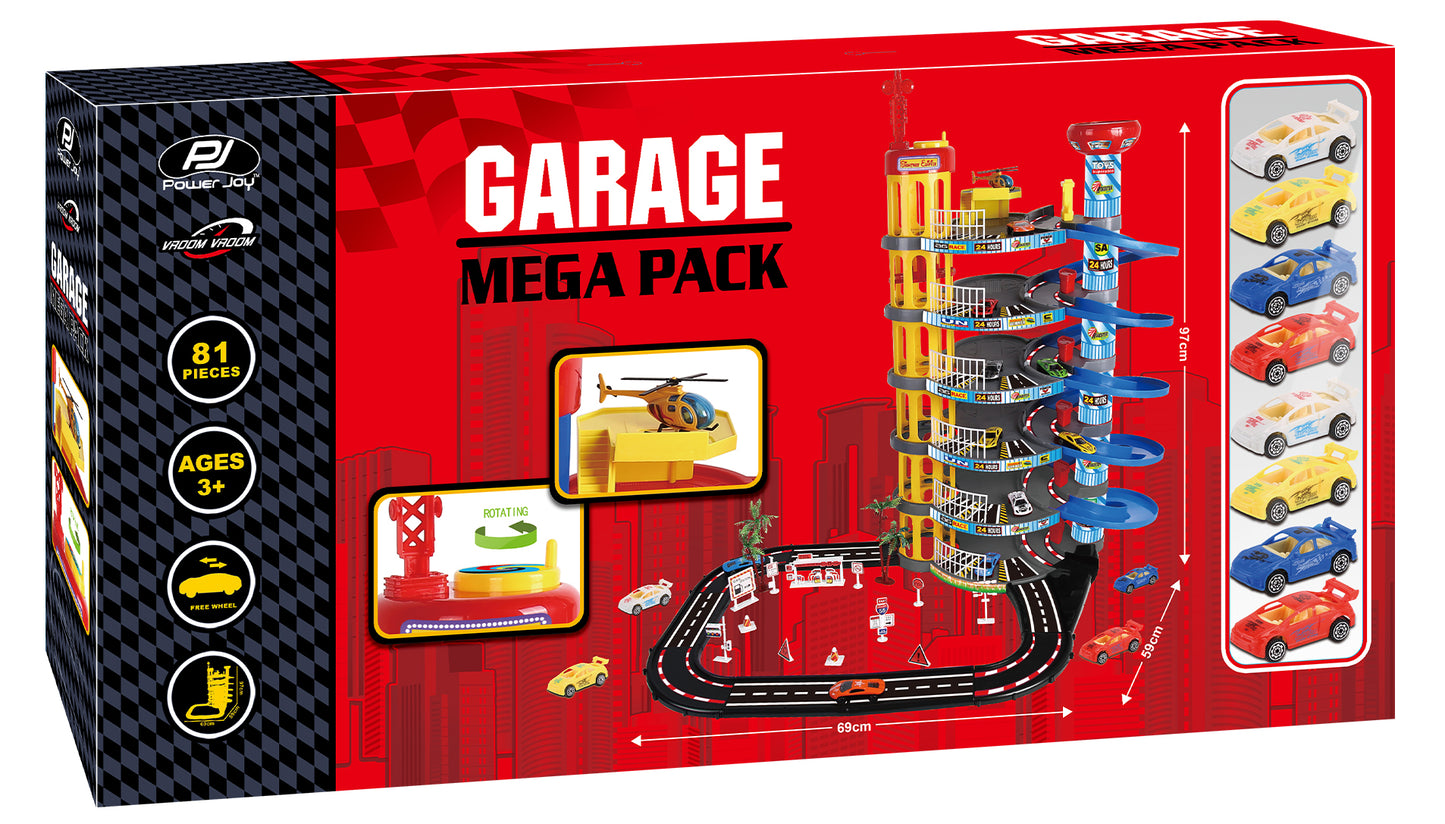 Power Joy Vroom Vroom 6-Floor Garage Megapack With 8 Cars