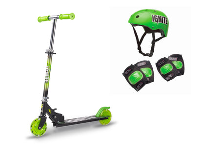 Ignite Flow Scooter 2-Wheeled Combo Pack Green