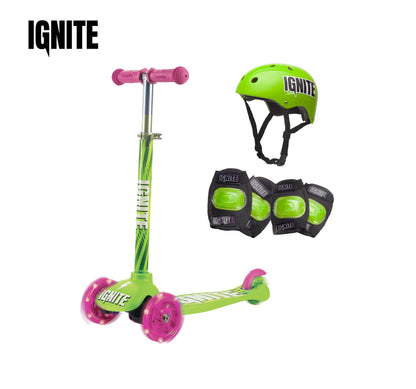 Ignite Glide Scooter 3-Wheeled Combo Pack Green