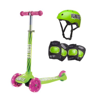 Ignite Glide Scooter 3-Wheeled Combo Pack Green