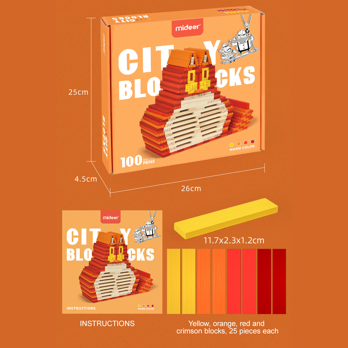 Wooden City Blocks - Warm