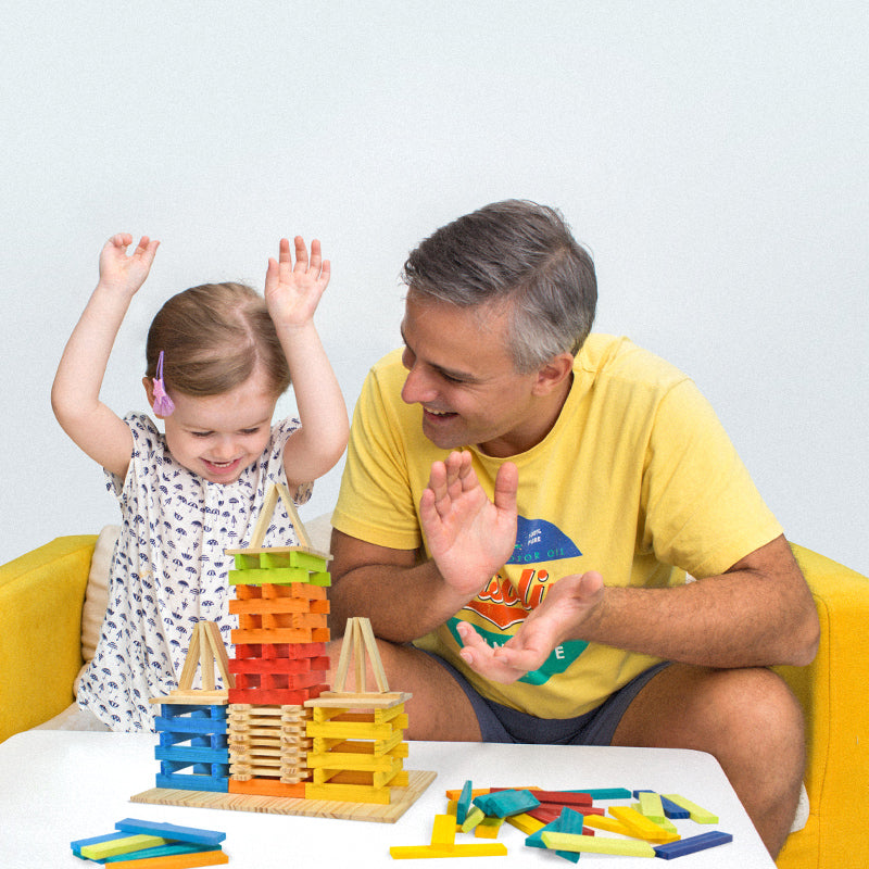 Archimedes Wooden Blocks - Pink Color Palette