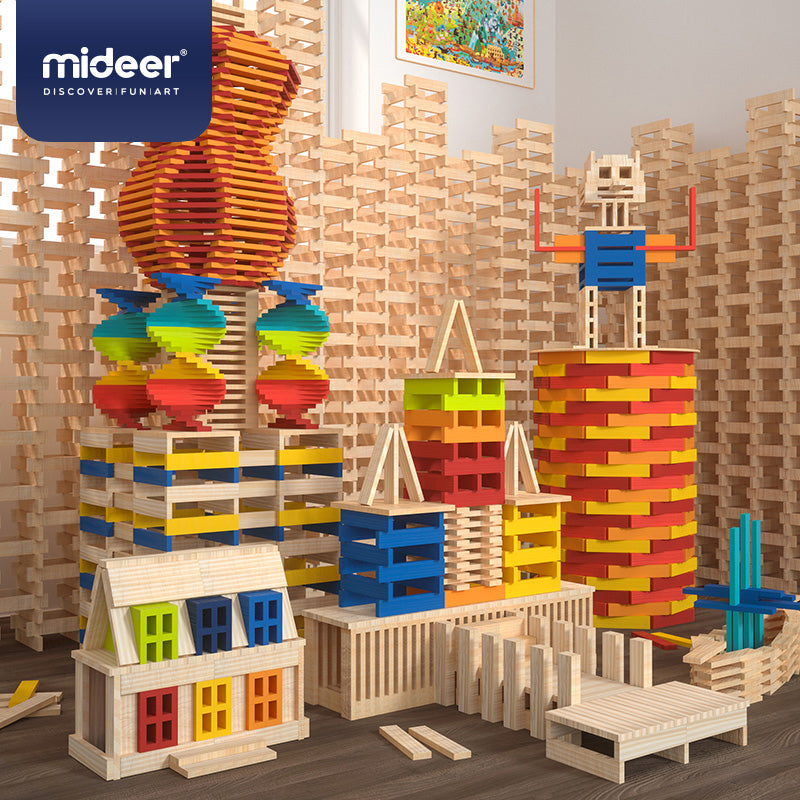 Archimedes Wooden Blocks - Pink Color Palette