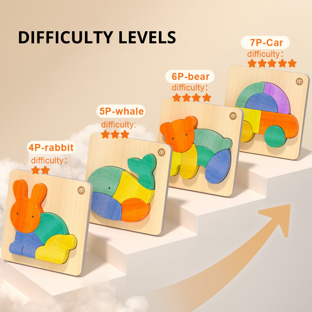 Mini Wooden Puzzle - Rabbit (4 pcs)