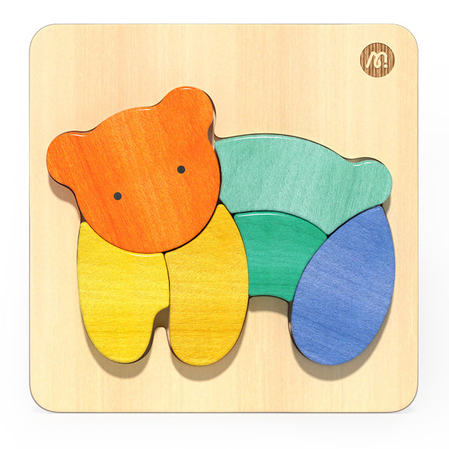 Mini Wooden Puzzle - Bear (6 pcs)