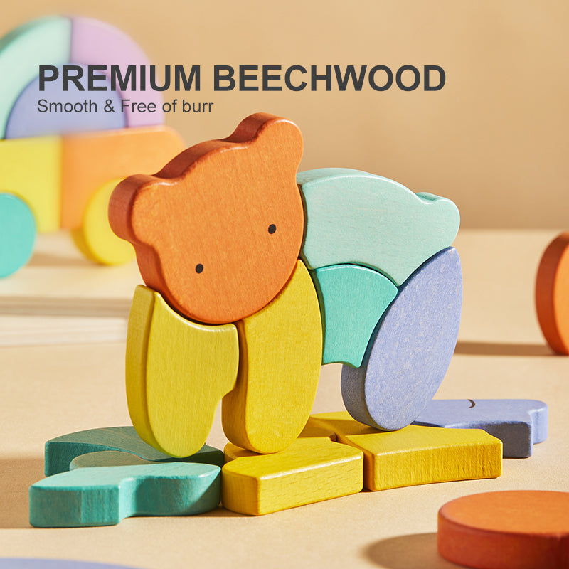 Mini Wooden Puzzle - Bear (6 pcs)