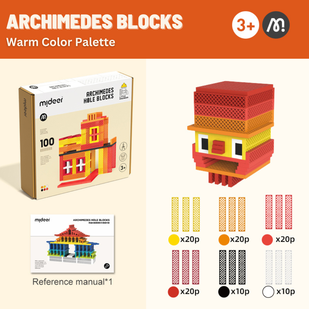 Archimedes Blocks - Warm Color Palette