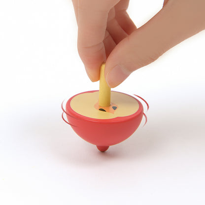 Wooden Spinning Top - Apple