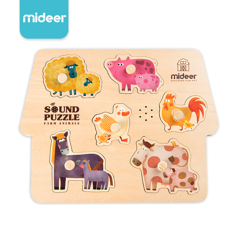 Wooden Sound Puzzle - Farm Animals