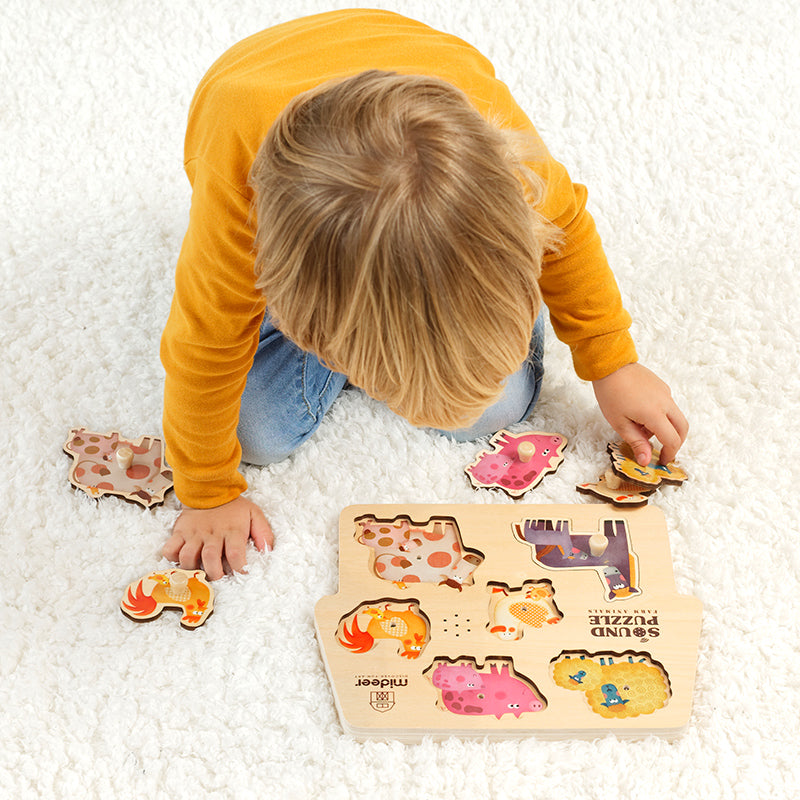 Wooden Sound Puzzle - Farm Animals