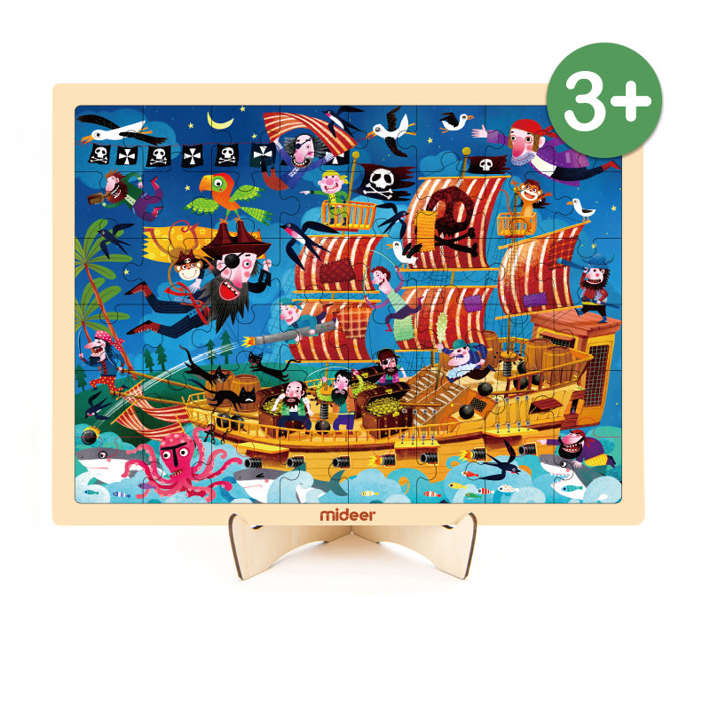 Wooden Puzzle - Pirates (48 PCS)