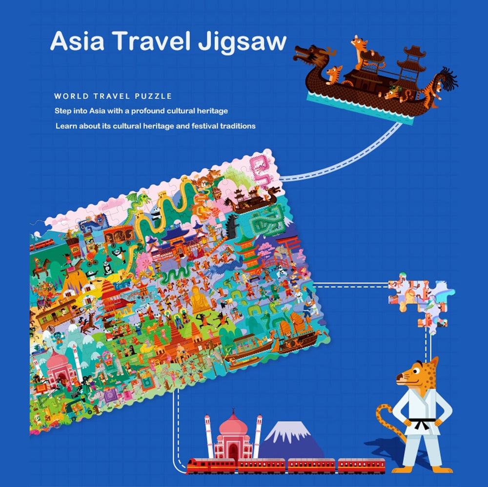 Travel Around the World Puzzle - Asia