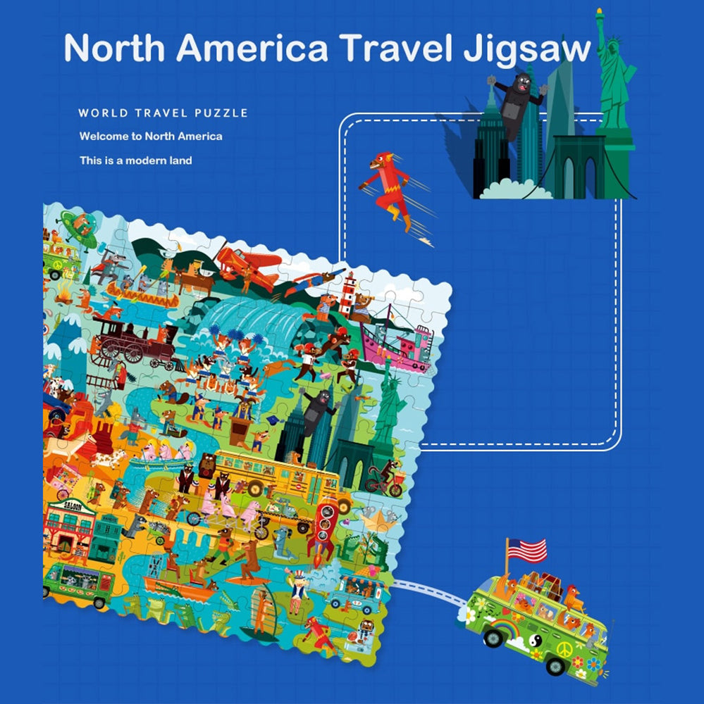 Travel Around the World Puzzle - America