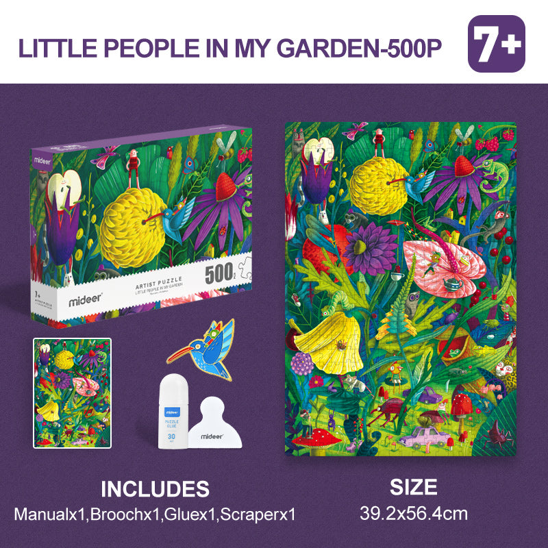 Little People in My Garden Puzzle - 500 pcs