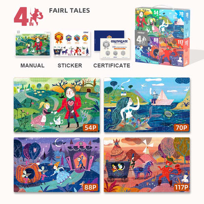 4 in 1 Puzzle Set - Fairy Tales