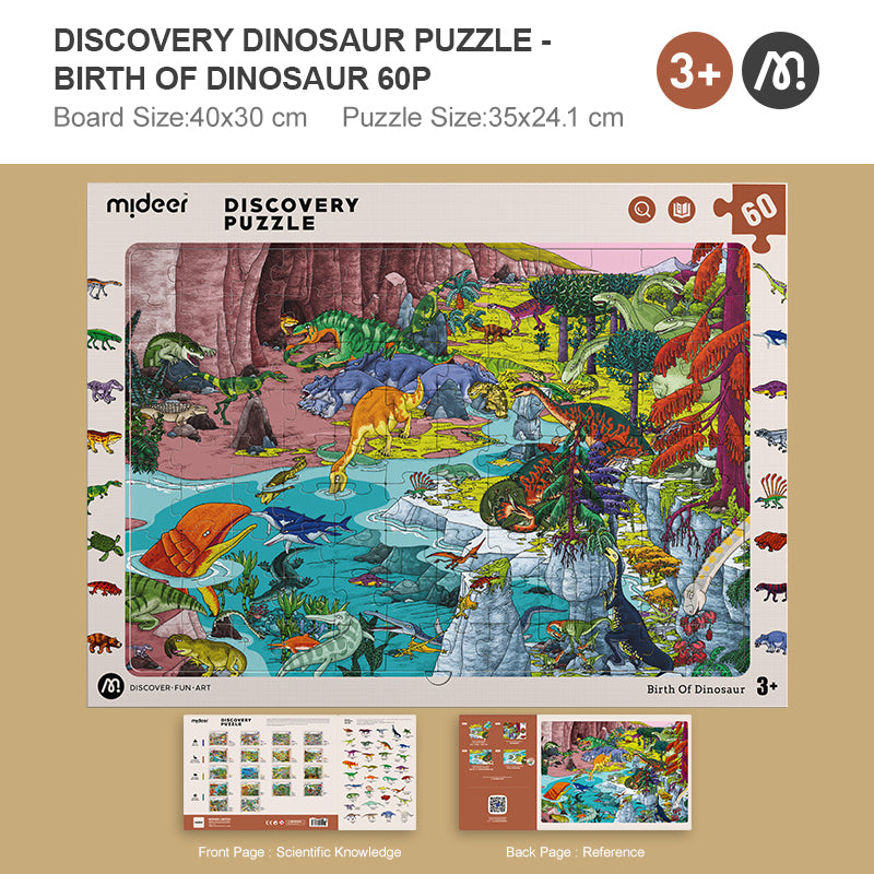 Observation Puzzle - Dinosaur World - 60 pcs