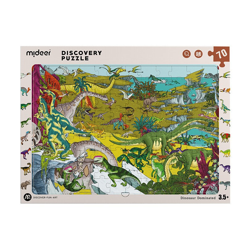 Observation Puzzle - Dinosaur World - 70 pcs