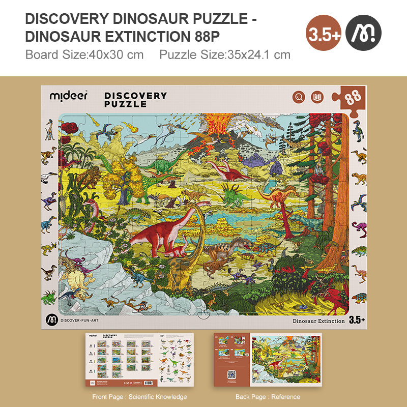 Observation Puzzle - Dinosaur World - 88 pcs