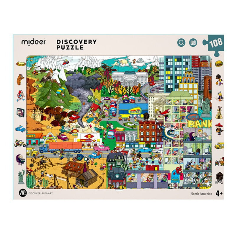 Observation Puzzle - North America - 108 pcs