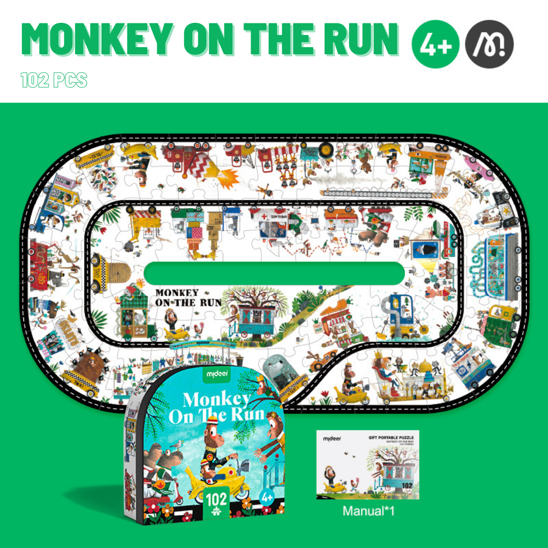 Monkey On The Run Puzzle - 102 pcs