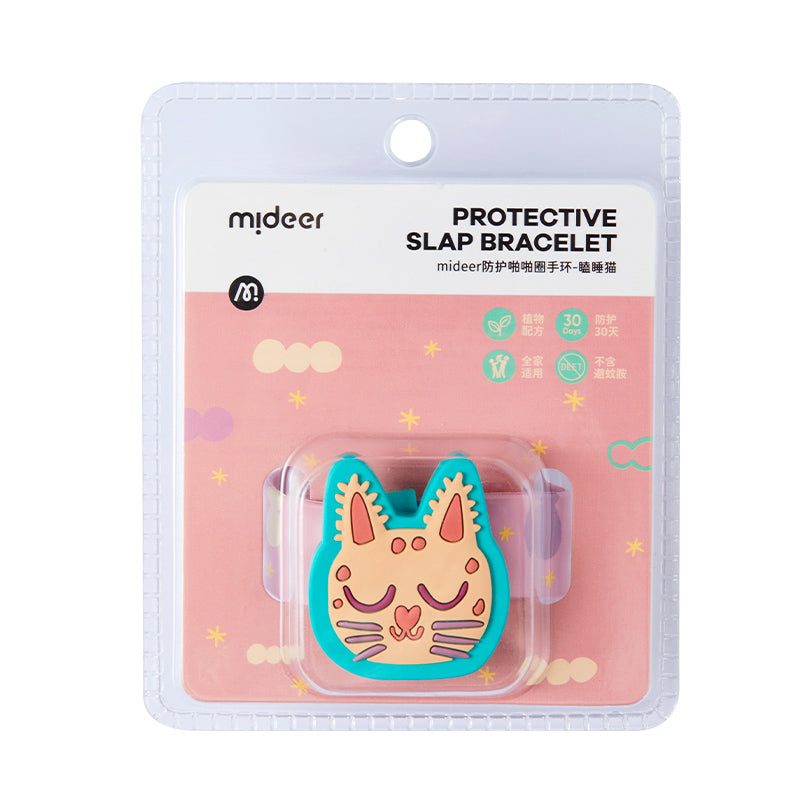 Mosquito Repellent Snap On Bracelet - Sleepy Kitten