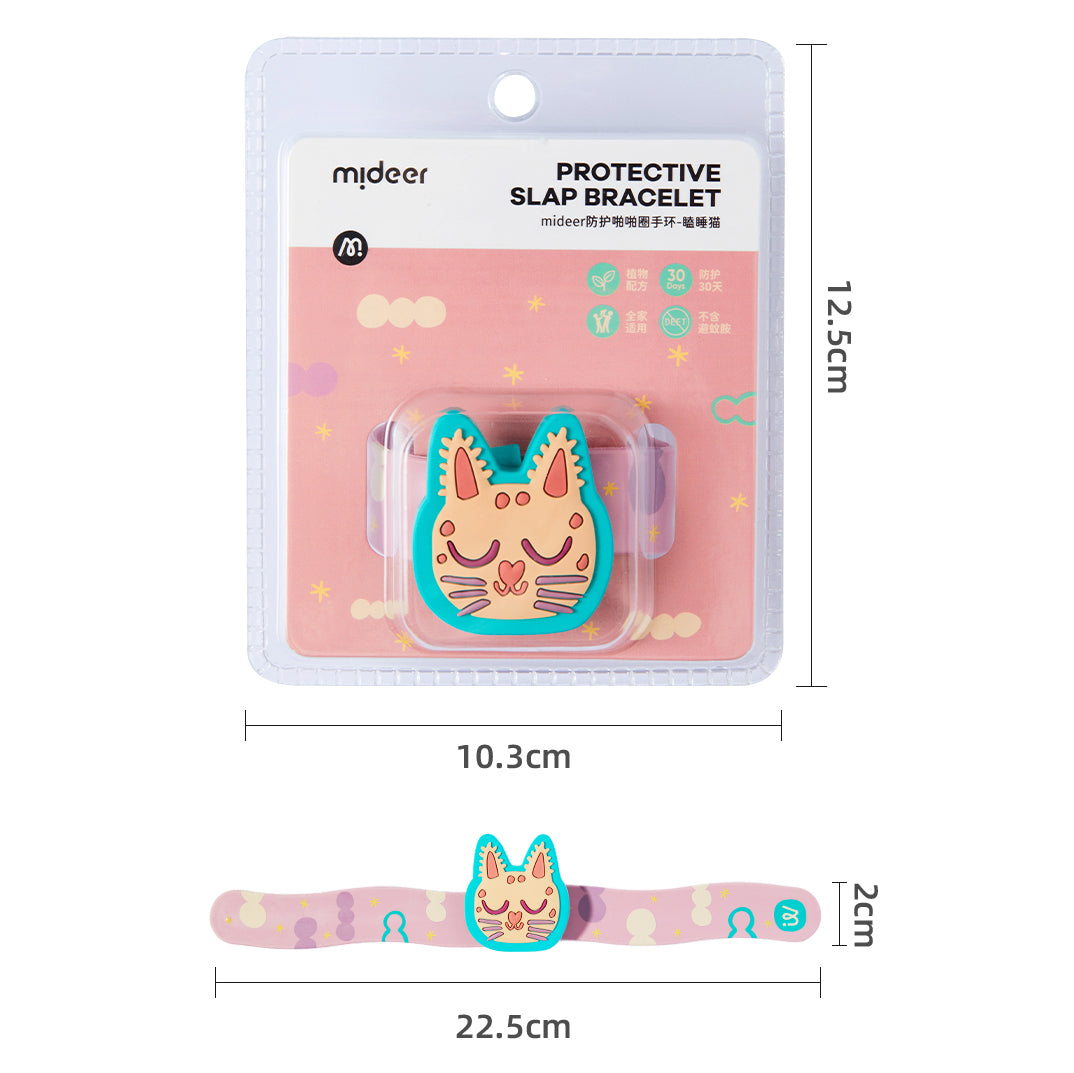 Mosquito Repellent Snap On Bracelet - Sleepy Kitten