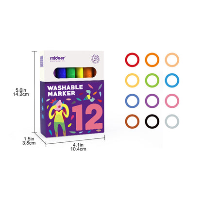 Washable Markers - 12 Colours