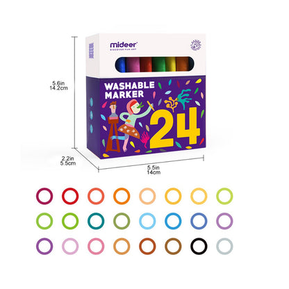 Washable Markers - 24 Colors