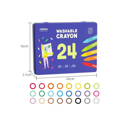 Washable Crayons - 24 Colours