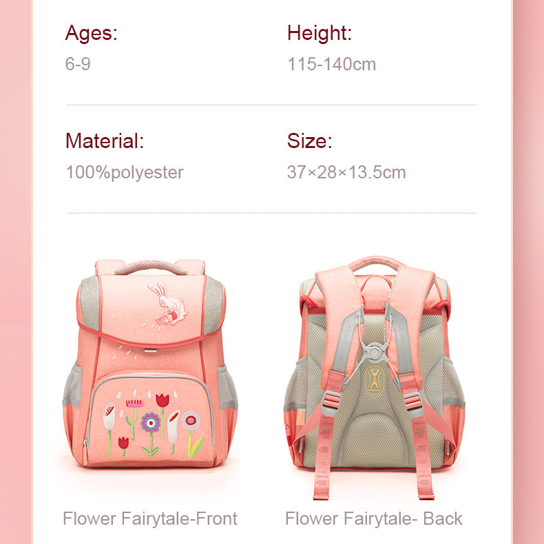 Ergonomic Kids Backpack - Pink