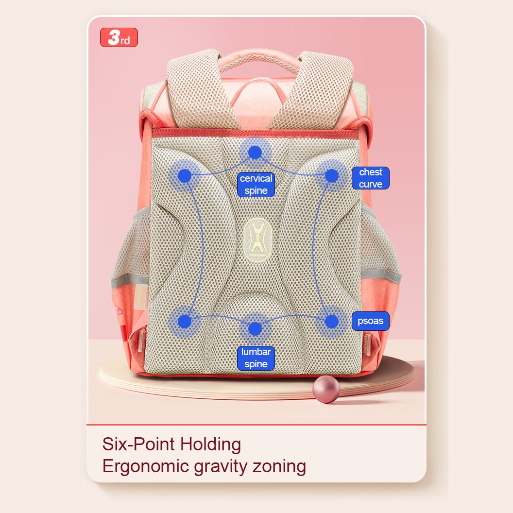 Ergonomic Kids Backpack - Pink