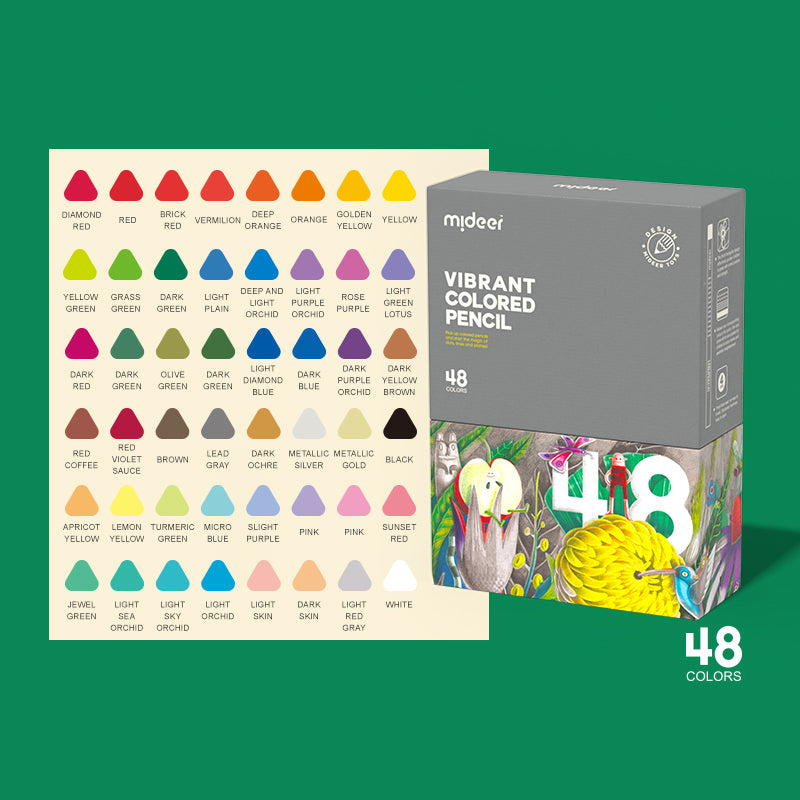 Vibrant Coloring Pencils - 48