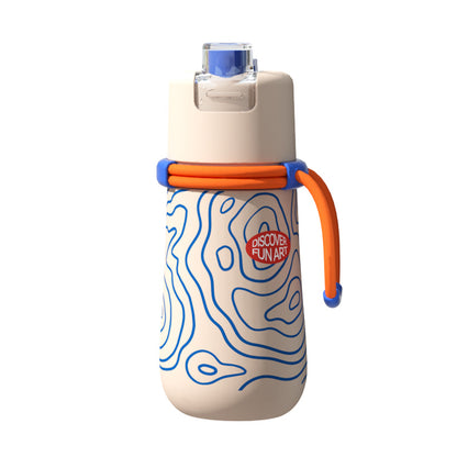 Portable Spray Straw Bottle - Sky Blue