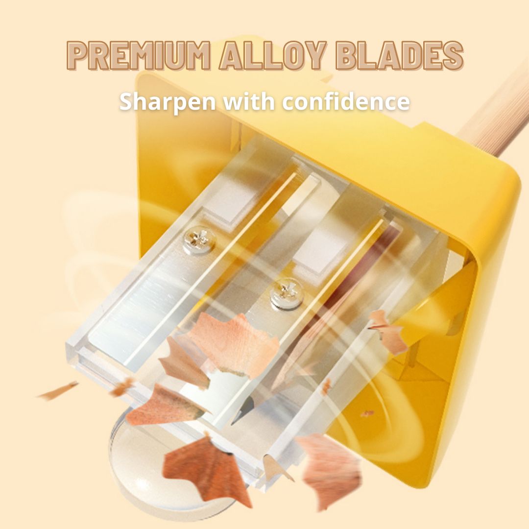 3-Hole Sharpner with Tub - Yellow