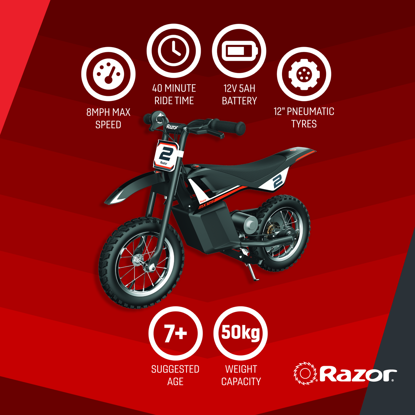 Razor Motorbike D.Rocket Mx125 13Km/H 7+