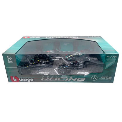 BURAGO BU38093-PACK Mercedes Gp Set F1 4X W14 Team Mercedes-Amg Petronas Formula