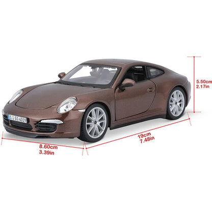 Bburago 1:24 Plus Porsche 911 Carrera S Metallic Brown Diecast Model